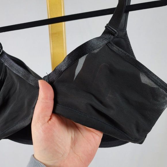 Cacique French full coverage black plus size bra 38DDD - Picture 5 of 6